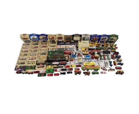 An extensive collection of play worn die cast vehicles in a box. To include 44 boxed 'Days Gone' vehicles, including a Solido