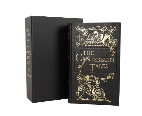 The Canterbury Tales by Geoffrey Chaucer, book printed by The Folio Society Golden Cockerel Press, illustrations by Eric Gill