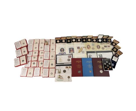 Large collection of Jersey silver proof and BU coins, including 1977 Silver Jubilee silver proof 25p Crown (x5); 1977 Silver 