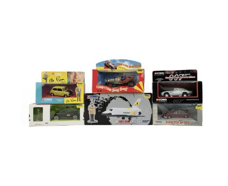 Collection of boxed Corgi Classics die-cast vehicles. Including James Bond Collection Space Shuttle &amp; Hugo Drax figure se