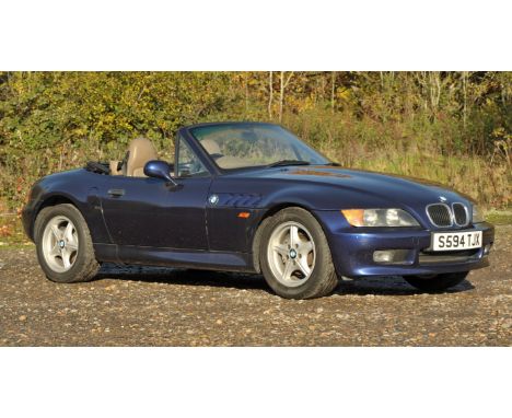 1998 BMW Z3 1.9 Convertible. Registration number: S594 TJX. Petrol. Mileage: 118,200. 1998 Montreal blue with blue soft top a