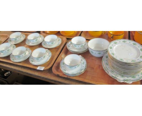 Two trays of floral teaware to include: cups; saucers and plates etc. (Unmarked) (2)(B.P. 24% incl. VAT)