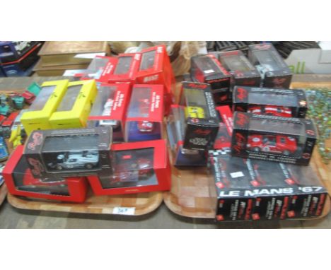 Two trays of boxed diecast model vehicles, mainly scale 1:43 to include: Art Model Ferrari; Brumm etc. (2)(B.P. 24% incl. VAT