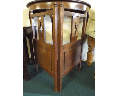 An Oak Two Fold Table Screen.
