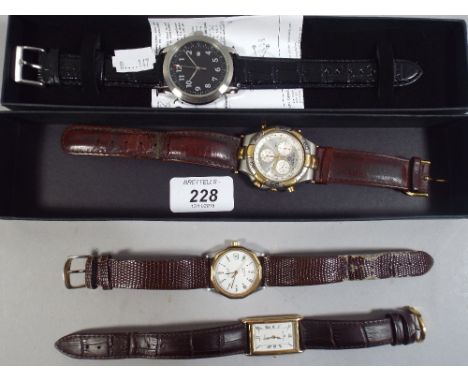 A Collection of Four Wrist Watches. Tissot, Maurice Lacorx, Columbus Chronograph Etc. 