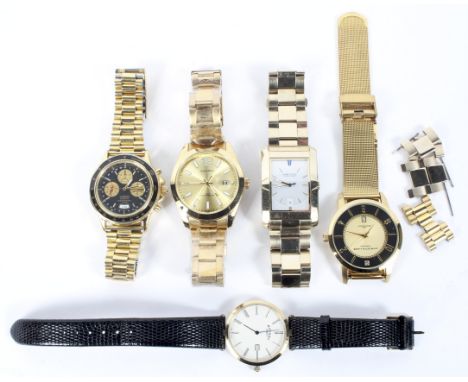 Five gentlemans wristwatches, including a Lorus quartz chronograph, Rotary and others