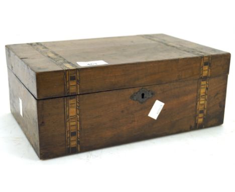 A collection of 19th &amp; 20th century boxes, including snuff boxes, a card case, inlaid box and a larger box with inlaid st