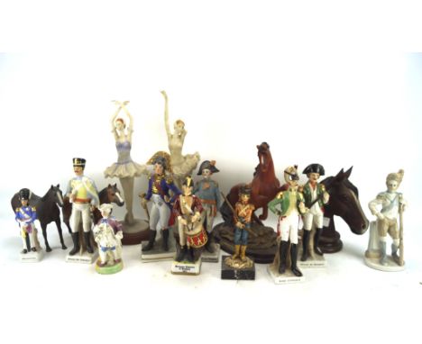 A selection of Continental ceramic figures, circa 1900 and later, printed and impressed marks, the majority in French and Nap