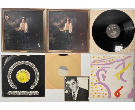 IAN DURY/BLOCKHEADS - 12"/LPs/7" INCLUDING ACETATE. Totally wicked collection of 3 x 12", 2 x LPs plus 2 x 7" including colle