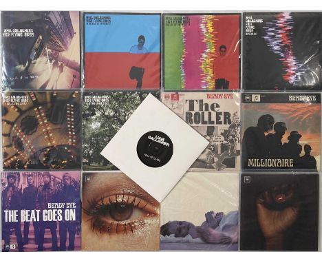 NOEL GALLAGHER/ LIAM GALLAGHER - LP/ 12"/ 7"/ BOOK COLLECTION. A quality collection of 20 mostly 7" singles with 12" and LPs 
