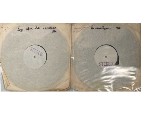 CHRIS SPEDDING - SONGS WITHOUT WORDS &amp; BACKWOOD PROGRESSION - ORIGINAL UK WHITE LABEL TEST PRESSINGS. Brilliant bundle of