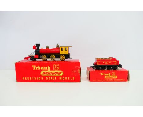Tri-ang - A boxed Tri-ang OO gauge R358 2-6-0 Old Timer 'Davy Crockett' Locomotive with R233 Tender in TTR livery. Both items