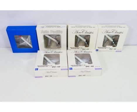 Aero Classics - Virgin - 6 x boxed aircraft models in 1/400 Virgin Nigeria, Douglas DC-10 Series 30 Thai #HS-TMA and similar 