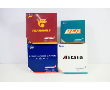 Gemini Jets - 4 x boxed aircraft models in 1/400 to include; BEA Hawker Siddeley HS121 Trident 2E #G-AVFF, Shanghai AIrlines 