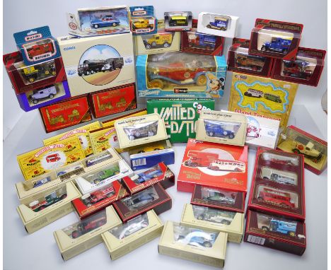 Matchbox - Bburago - Corgi - Matchbox MOY  Others - A collection of boxed diecast model vehicles in a variety of scales. Lot 