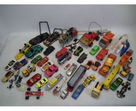 Corgi - Dinky - Matchbox - Tonka - A group of play worn vehicles including Dinky U.S.S. Enterprise and UFO Ed Straker's Car, 