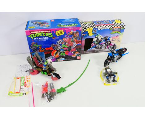 Turtles - Bandai - 2 x boxed 1980s Teenage Mutant Ninja Turtles sets, Crusin Leo with Classic Sewer Cycle # 3400 and Psycho C