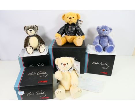 Gund - Elvis Presley - A lot to include; 5 Elvis Presley Gund Teddy Bears. A "Blue Suede Shoes" Limited Edition #173 of #350 