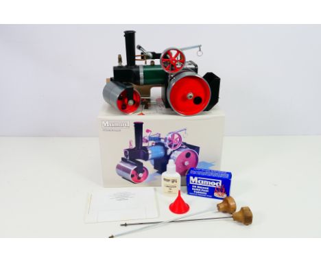 Mamod - A boxed Mamod Steam Roller # SR1a. The model appears unused and Near Mint with accessories including steering rod, fu