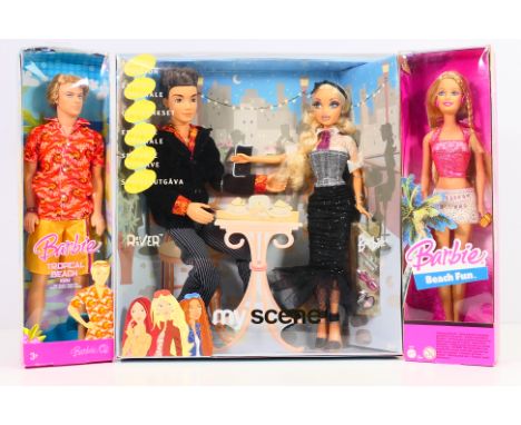 Mattel - Barbie - My Scene - Three boxed Barbie dolls. Lot includes Barbie Beach Fun; Barbie Tropical Beach Ken; and Barbie M