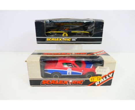 Scalextric - Two boxed vintage Scalextric slot cars, comprising of a 1970's Scalextric C130 Triumph TR7; together with a 1970