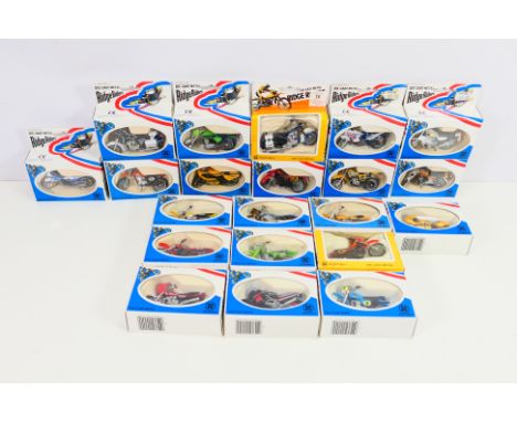 Zylmex - Ridge Riders - A collection of 21 x boxed motorcycles including Honda V45, Kawasaki Mach III, Harley Davidson Police