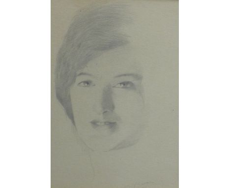 Robert Burns, (Sottish 1869 - 1941), pencil sketch, signed and framed under glass, 18 x 25cm