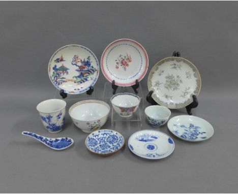A collection of 18th and 19th century Chinese cups, saucers and tea bowls, etc (7)
