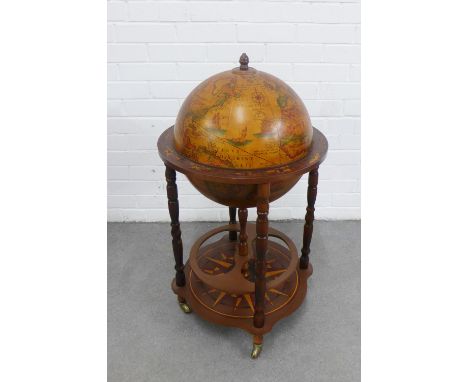 Globe cocktail cabinet, 49 x 90cm 