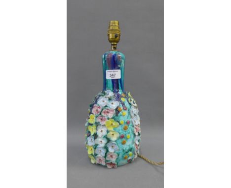 1950's Italian pottery lamp by Esposito of Capri, height excluding fitting 28cm 