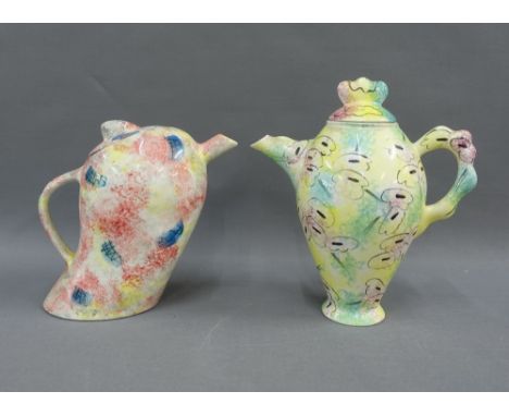 Swineside Ceramic coffee pot and another of similar design, tallest 24cm (2)
