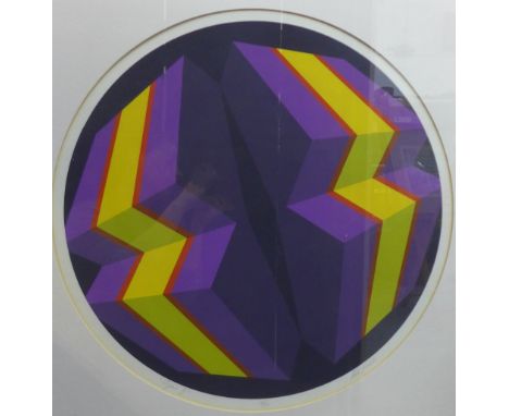 Contemporary School, Figure III, coloured screen print, signed indistinctly with pencil numbered 12/60, framed under glass, 5