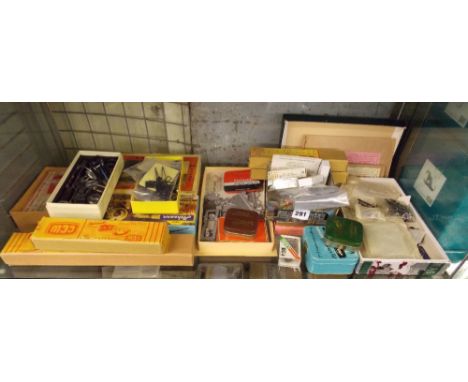 SHELF OF MODEL MAKING RAILWAY KITS AND SPARES