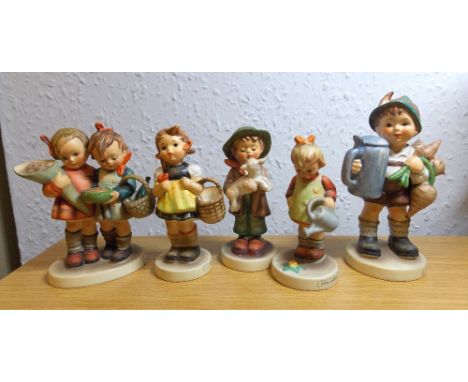 FIVE MJ HUMMEL FIGURES