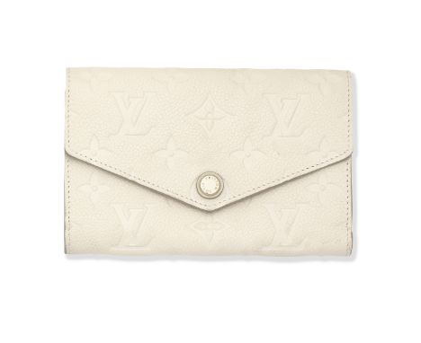 Ivory Empreinte Curieuse Compact Wallet,Louis Vuitton, c. 2013,Monogram design with gilt metal hardware, Condition Grade B15c