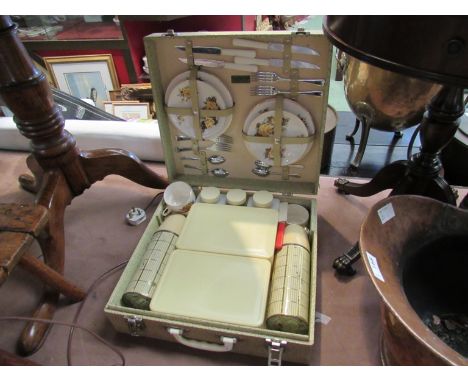 A vintage Brexton cased picnic set