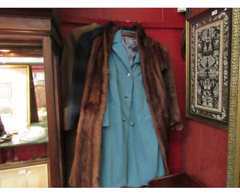 Four lady's vintage coats including fur   