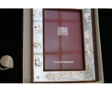 Silver child photograph frame boxed (New condition) 20 cm x 14 cm