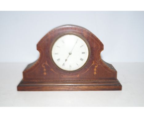 Edwardian inlaid mantle clock