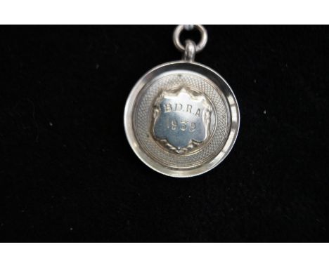 Silver hallmarked fob B.D.R.A 1939