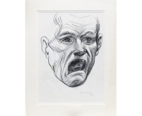 * FRANK MCFADDEN (SCOTTISH b 1972),HEAD STUDY OF A MANpencil sketch, signed and dated 200828cm x 20cmUnframed