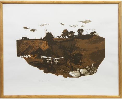 * JOAN WILSON (BRITISH 20TH CENTURY),OCTOBER FIELDSscreenprint, signed, titled and numbered 20/37 in pencil50cm x 62cmFramed 