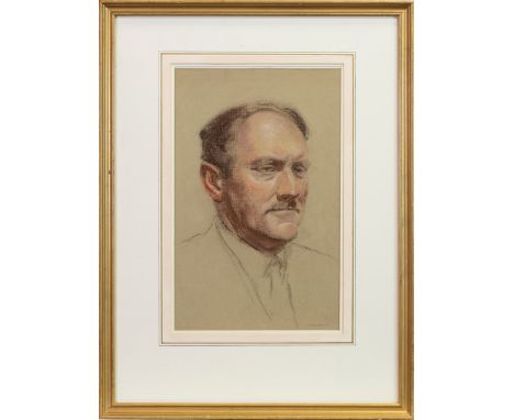 * CYRIL LAVENSTEIN RBSA (BRITISH 1891 - 1986),PORTRAIT OF A GENTLEMANpastel on paper, signed40cm x 24cmMounted, framed and un