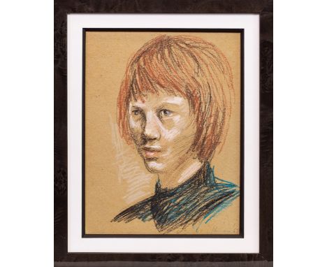 * PETER HOWSON OBE (SCOTTISH b 1958),STUDY OF A CHILDpastel on paper, signed and dated '6927cm x 20cmMounted, framed and unde