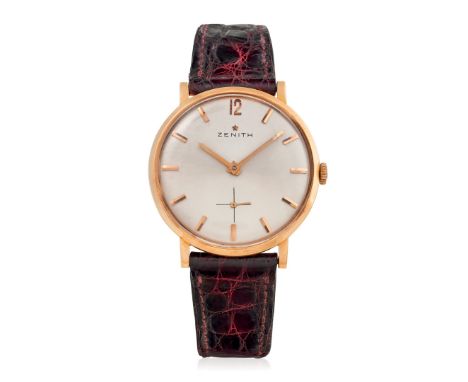 ZENITH STELLINA IN GOLD, 60s - Case: signed, n. 256A323, 18K gold, snap-on caseback. Bracelet/Strap: – Dial: signed, silvered