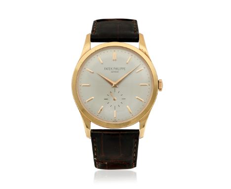 PATEK PHILIPPE CALATRAVA REF. 5196 IN ROSE GOLD, 2000s - Case: signed, n. 4389334, 18K rose gold, snap on caseback. Bracelet/