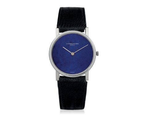 VACHERON & CONSTANTIN REF. 7291P IN WHITE GOLD SIGNED BVLGARI, 70s - Case: signed, n. 468578, 18K white gold, snap-on casebac