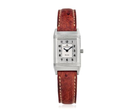 JAEGER-LECOULTRE REVERSO REF. 260.8.86, BOX AND GUARANTEE, SOLD IN 1999 - Case: signed, n. 1960351, stainless steel. Bracelet