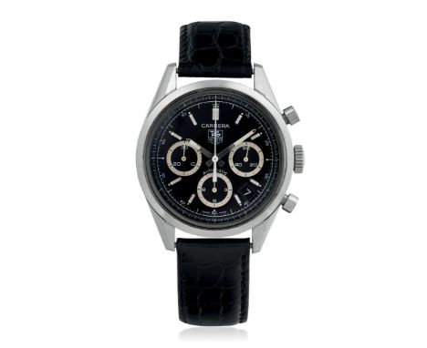 HEUER CARRERA CALIBRE AUTOMATIC REF. CV2113, 2000s - Case: signed, n. XJ9960, stainless steel, screw-down caseback, engraved 