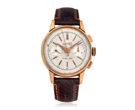 EBERHARD & CO EXTRA-FORT IN GOLD, 50s - Case: signed, n. 14801 306, 18K gold, snap-on caseback. Bracelet/Strap: – Dial: signe
